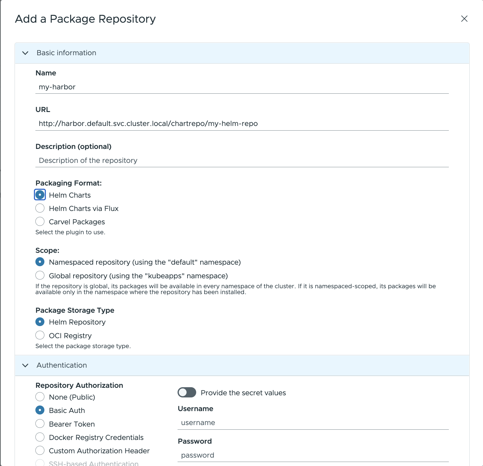 Harbor private registry